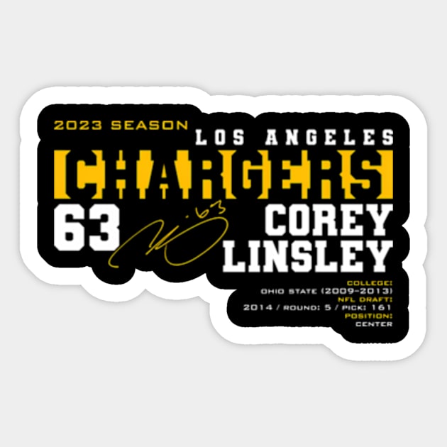 Linsley - Chargers - 2023 Sticker by Sink-Lux